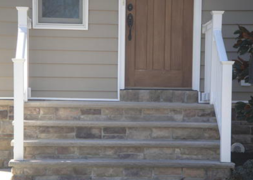 stairway made of cultured stone