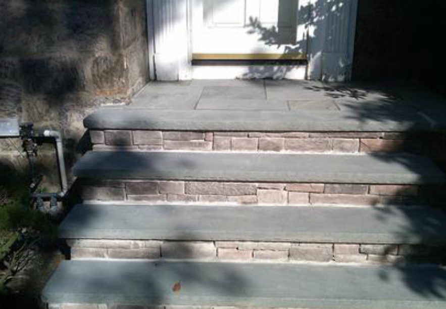 stone and concrete stairway