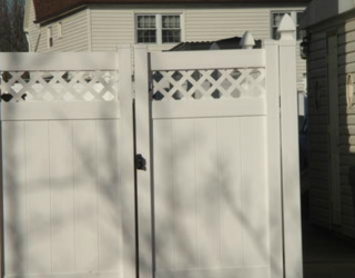 residential fencing outside of house