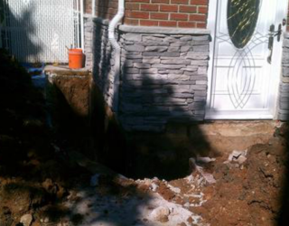 foundation repair outside of house