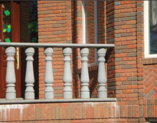 residential decorative railings outside of house