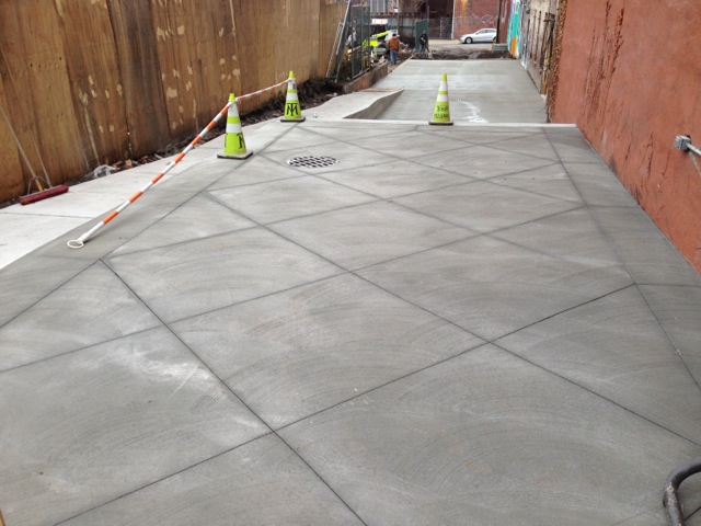 all concrete walkway