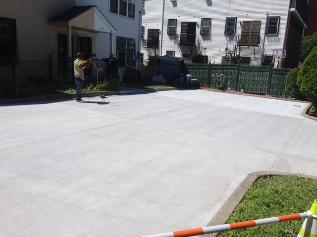 all concrete new driveway