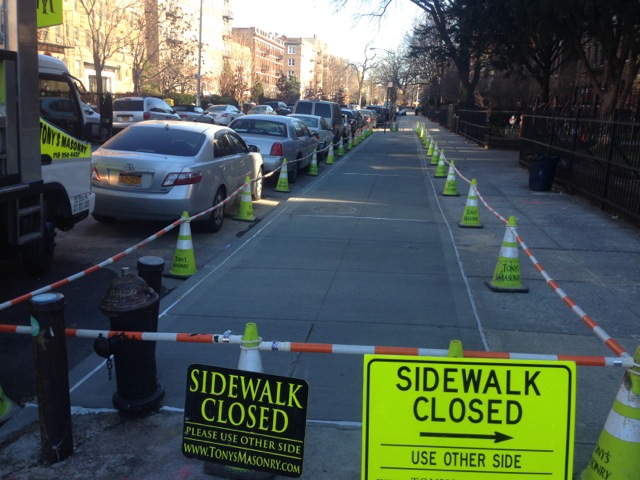 new city sidewalk paved