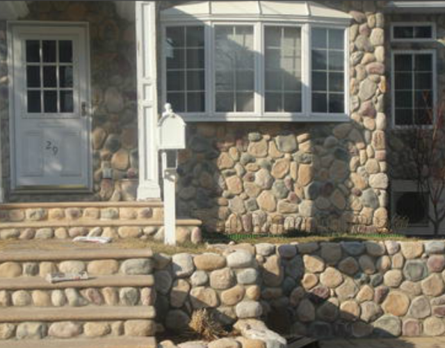 cobble stone decorated house