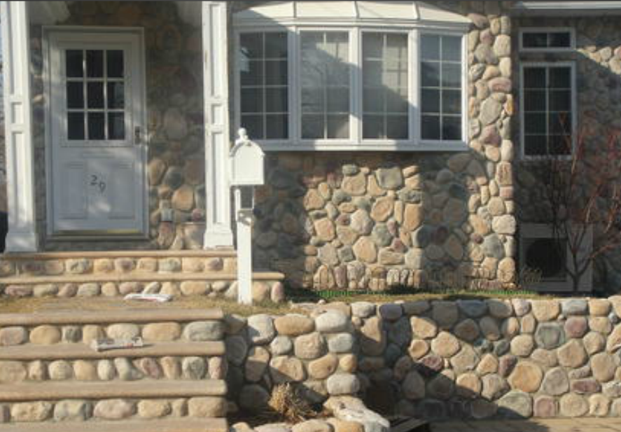 cobble stone decorated house